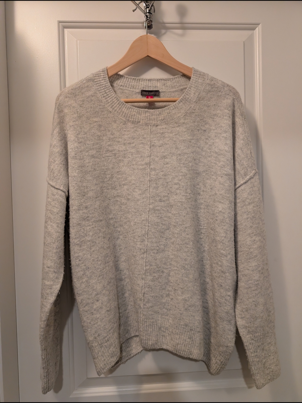 Vince Camuto Women’s Heather Light Gray Crewneck Sweater